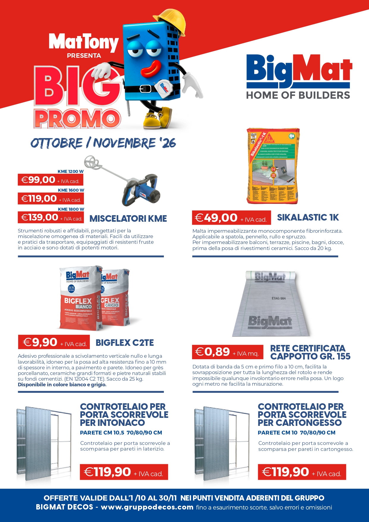Volantino promozionale Ottobre e Novembre 2026